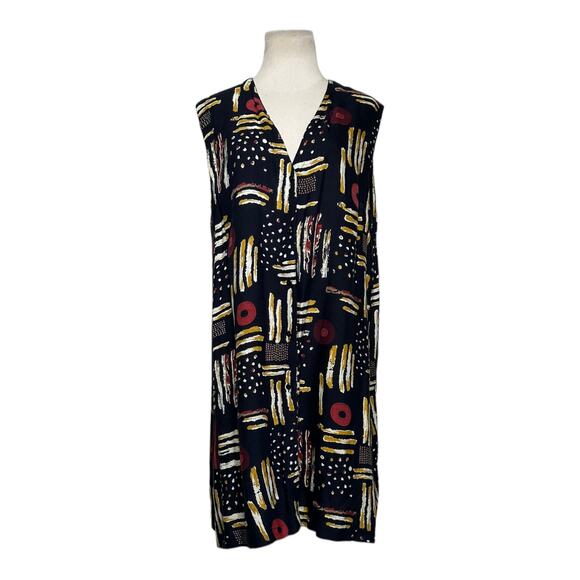 Cotton Zone black tribal print sleeveless mini dress size 20 - XL - Picture 10 of 10